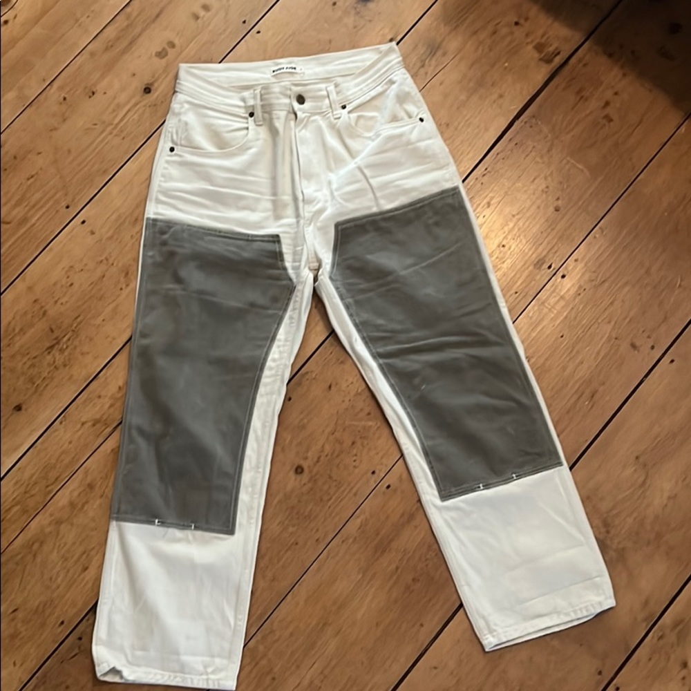 Rudy Jude Utility Jeans size 4 natural and sage